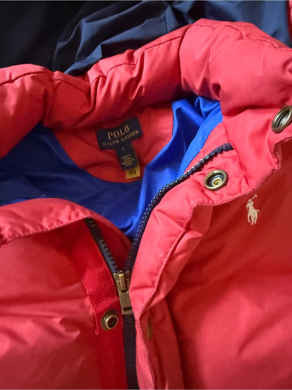 POLO Ralph Lauren Water-Repellent Down Jacket sz 7 - Picture 6 of 9